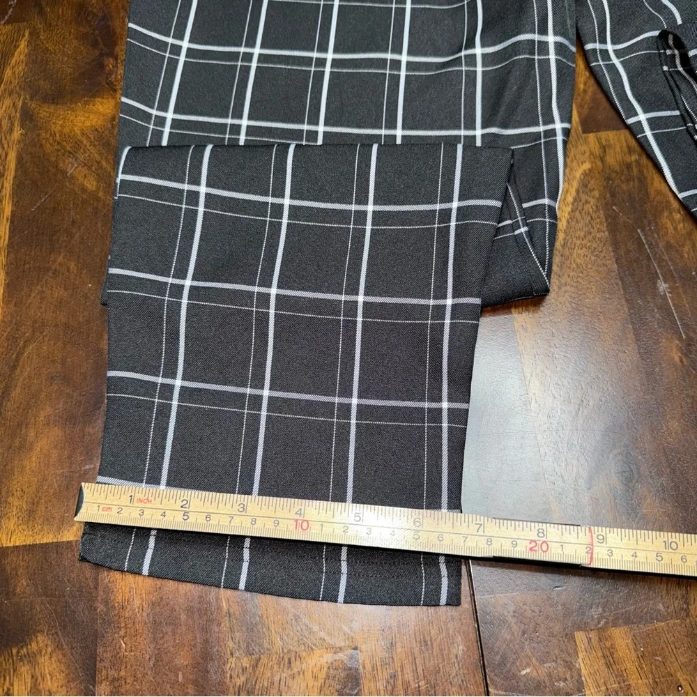 Grace Karin Black and White Dress Pants with Windowpane Pattern - Picture 6 of 8